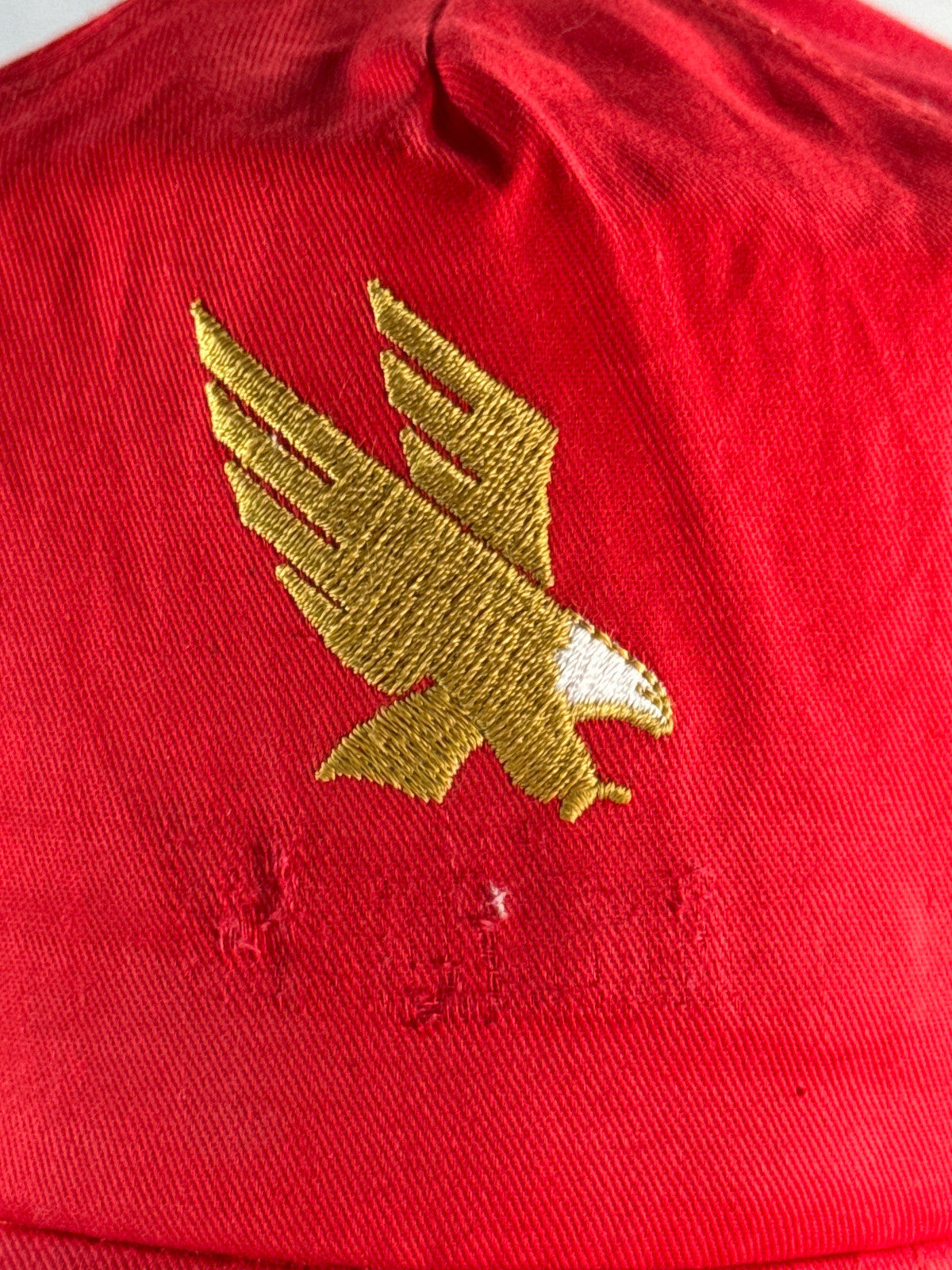 Vintage Concepts Int'l Golden Eagle Red Hat Snapback Cap Taiwan 90s Cotton Promo