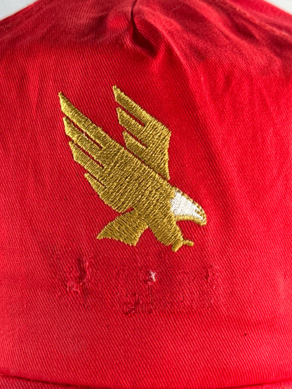 Vintage Concepts Int'l Golden Eagle Red Hat Snapback Cap Taiwan 90s Cotton Promo