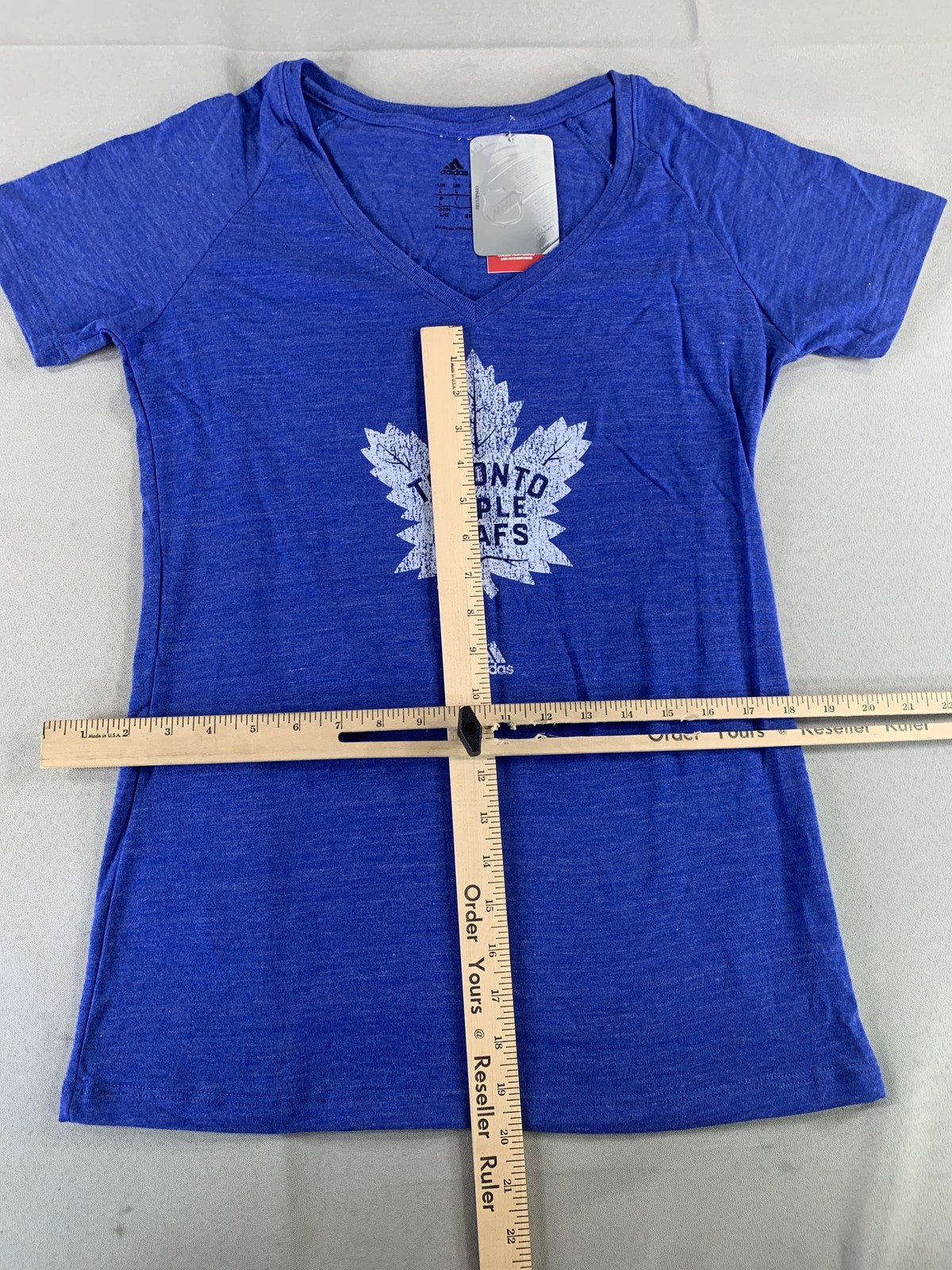 Toronto Maple Leafs Shirt Womens Large Blue NHL Hockey Adidas Tee T-Shirt New