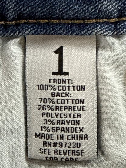 ALMOST FAMOUS Light Distressed Skinny Jeans Womens 1 Blue Stretch Cotton Blend