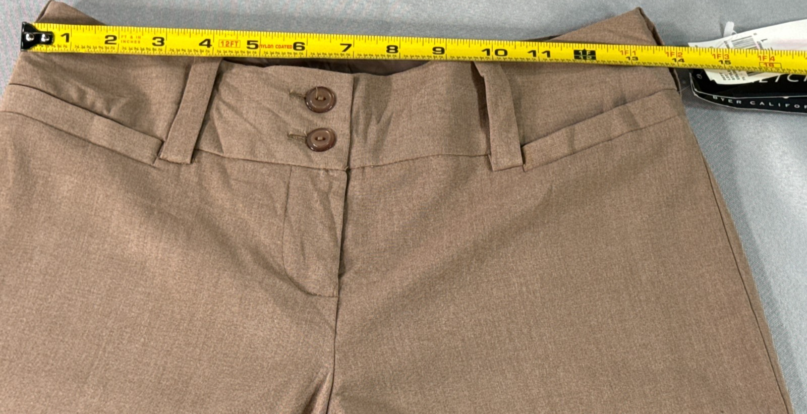IZ Byer California Dress Pants Womens 1 Camel Bootcut Career Stretch Slacks