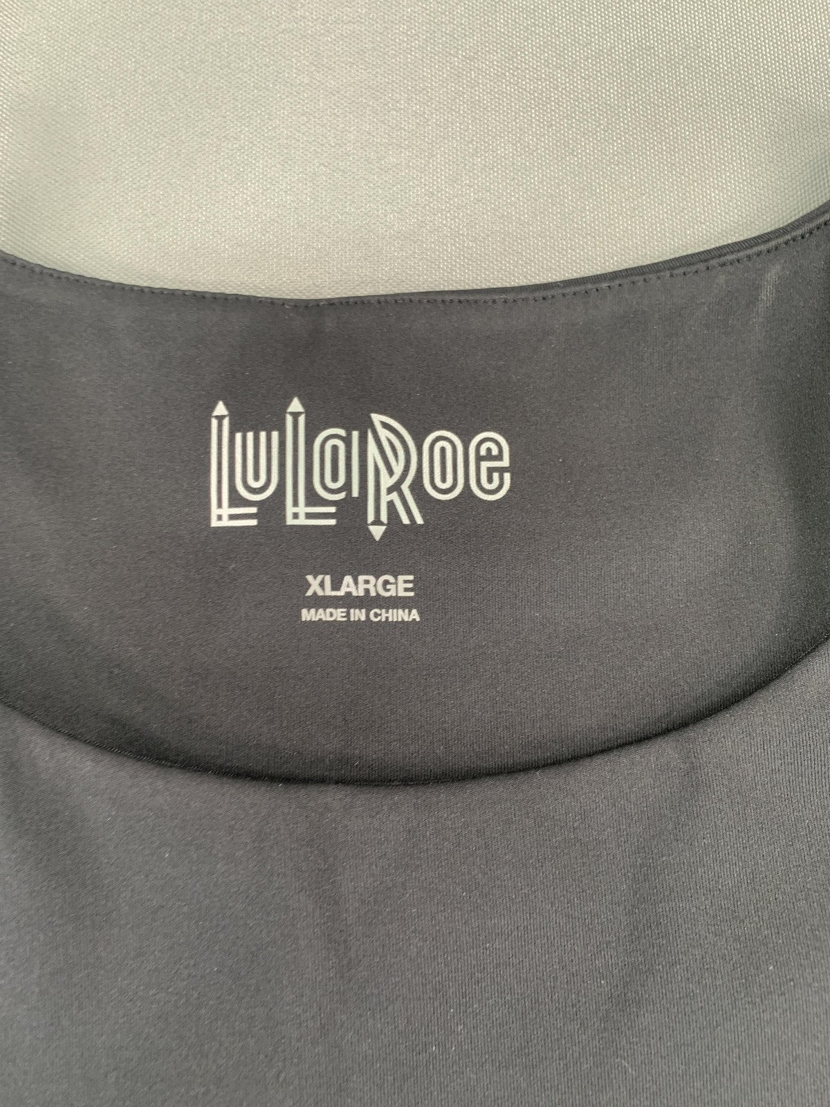 LuLaRoe Tank Top Womens XL Black Sleeveless Basic Stretch Athleisure Comfort