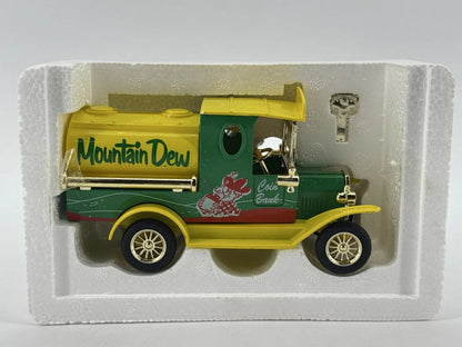 Golden Wheel Mountain Dew Tanker Coin Bank Model T w/ Key Apparel Clothing New