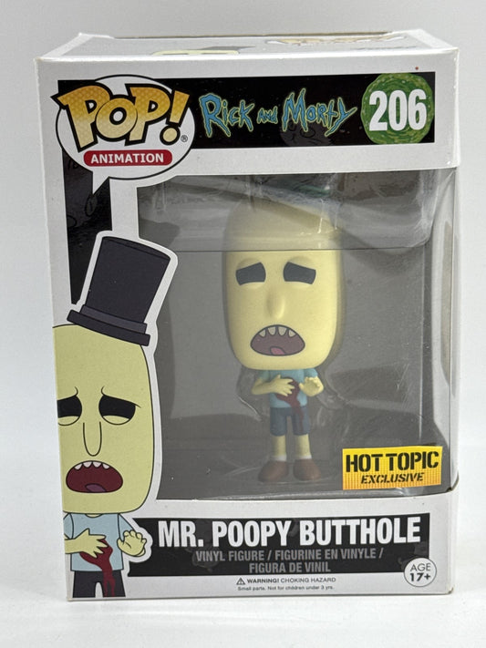 Funko Mr. Poopy Butthole Pop Mr. Animation Rick Morty #206 Vinyl