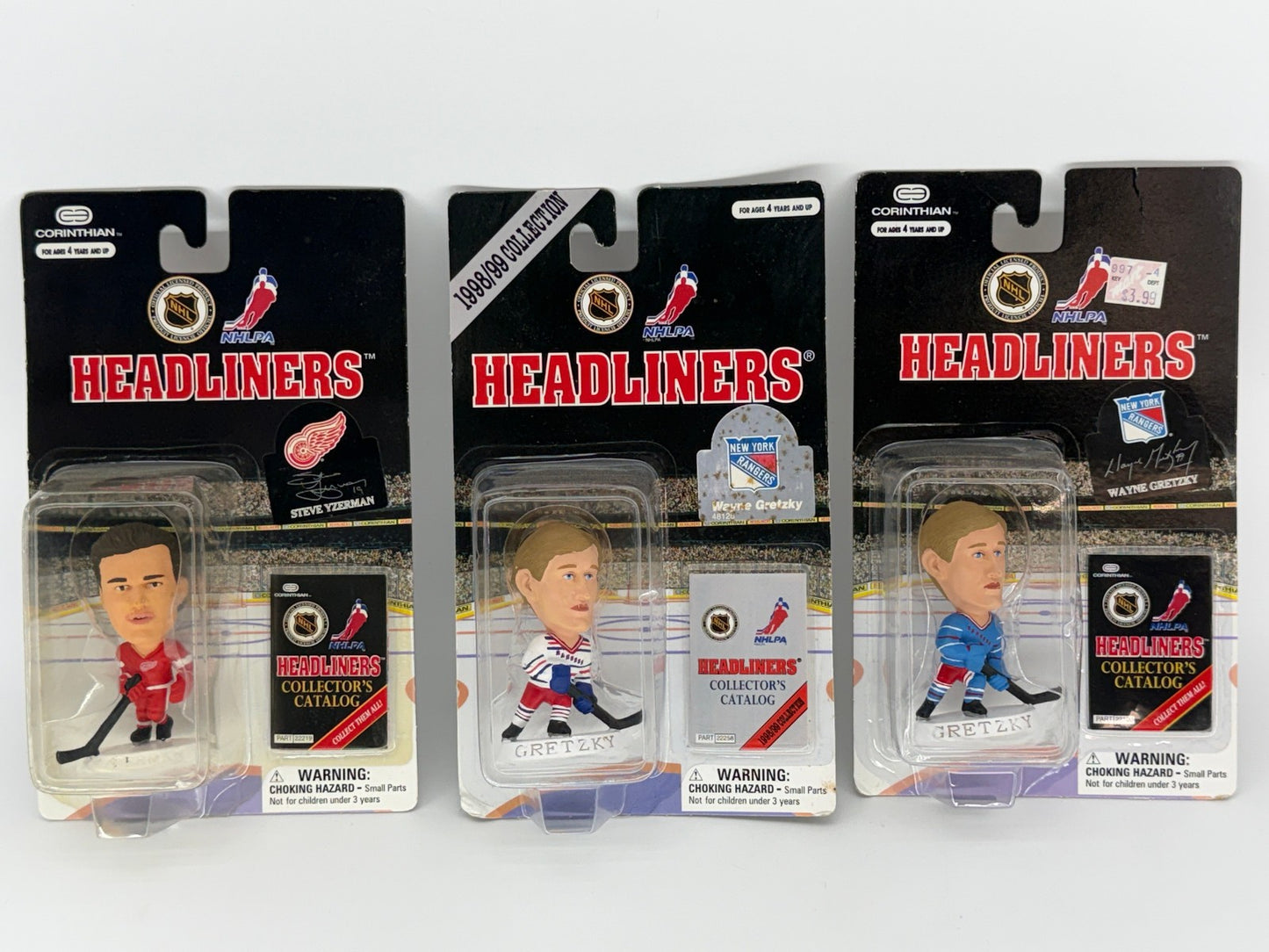 1997/98 NHL Corinthian Headliners Figures Lot Of 2 Richter, Gretzky NY Rangers