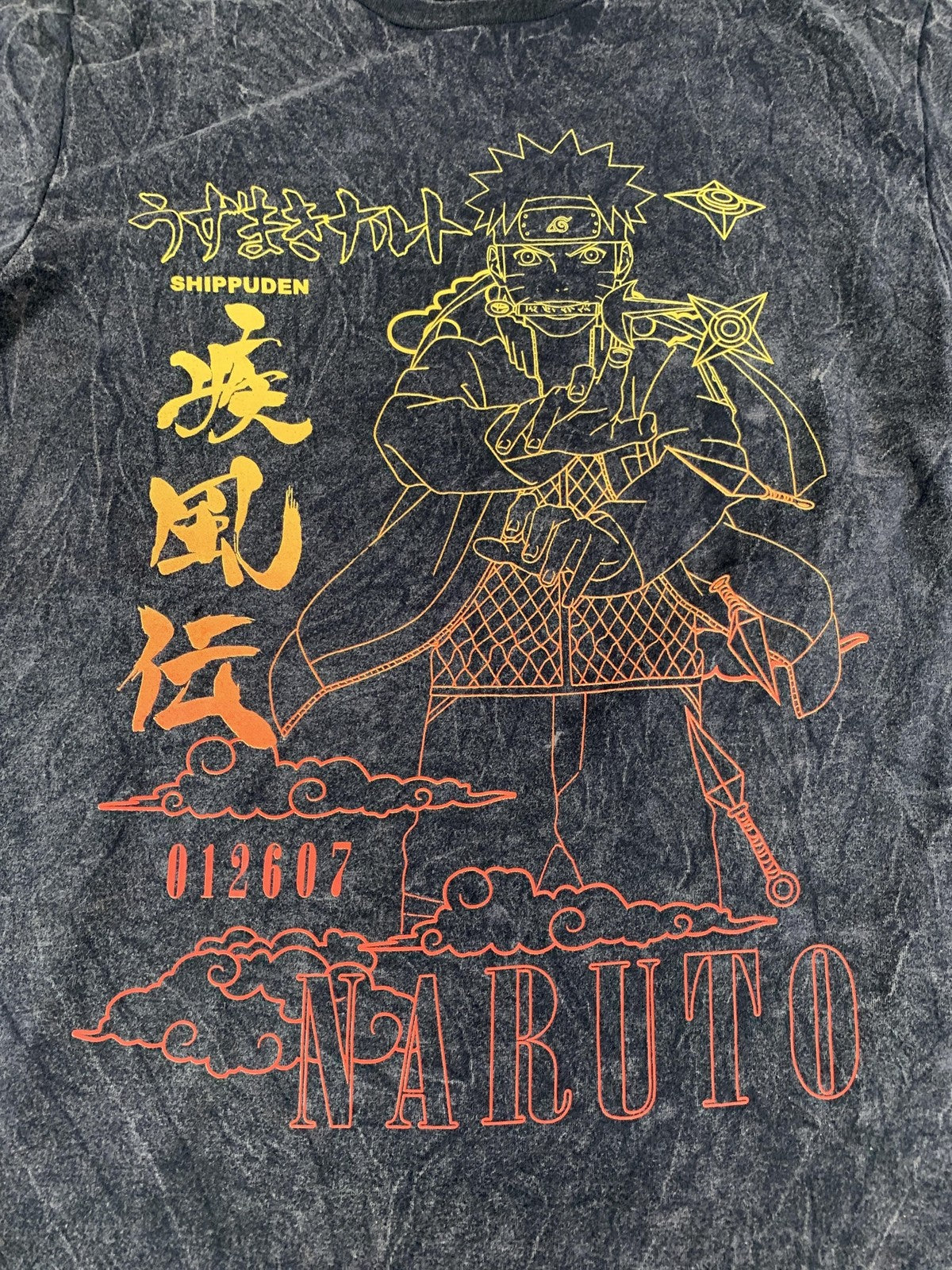 Naruto Shippuden Shirt Mens Small Black Anime Graphic Tee Kohl's New Tags Viz