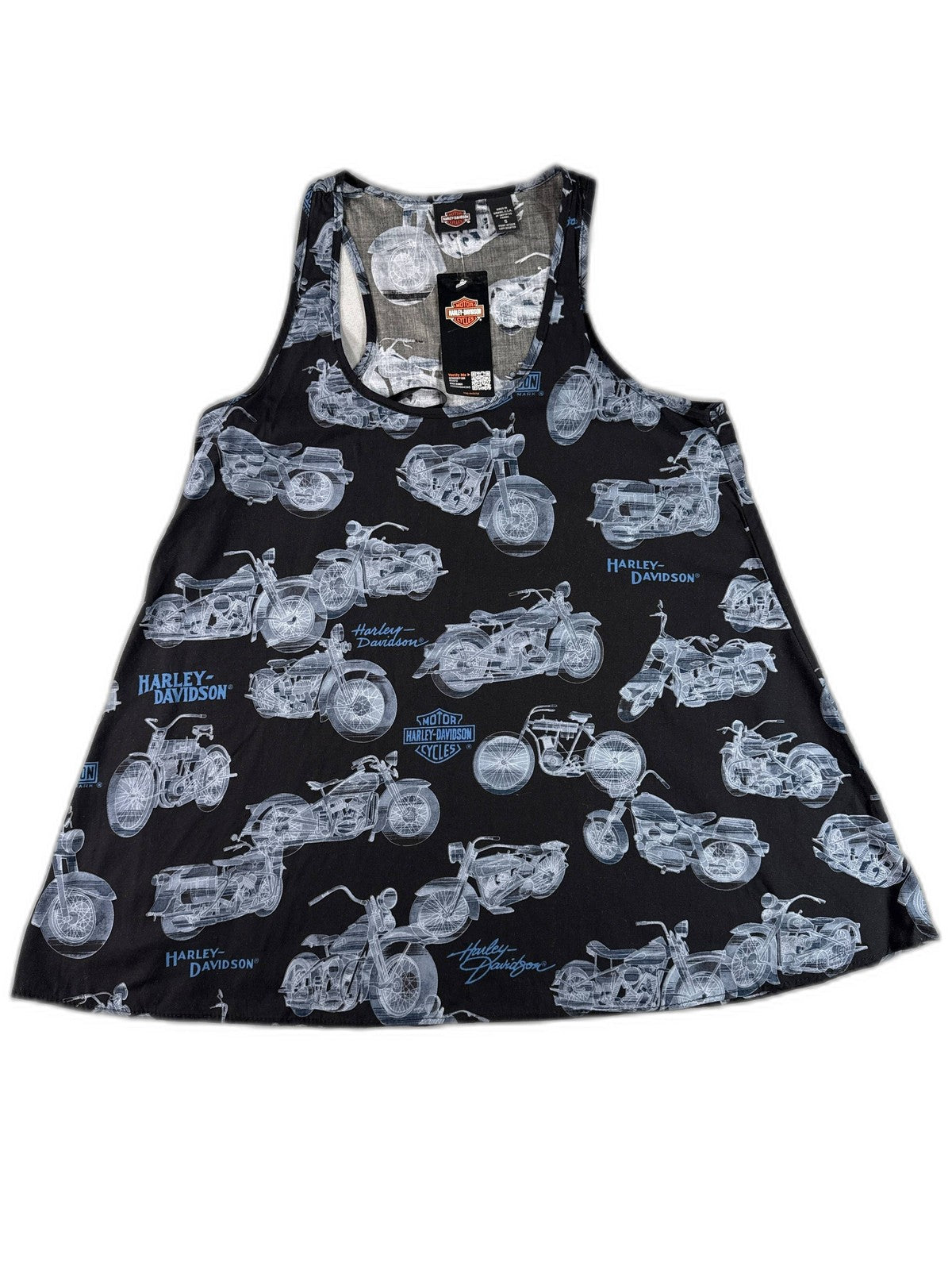 Harley Davidson Tank Top Large Black Cotton Motorcycle Graphic New