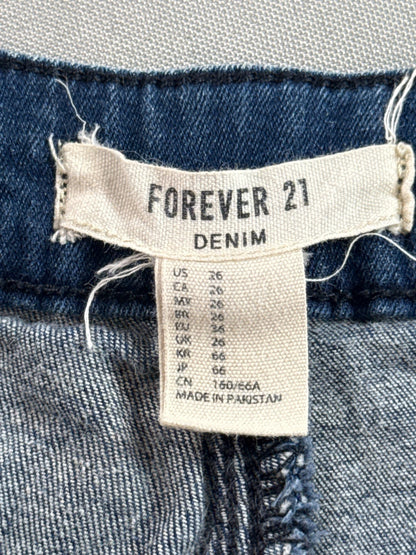 Forever 21 Skinny Jeans Womens 26 Blue Distressed High Rise Stretch Denim
