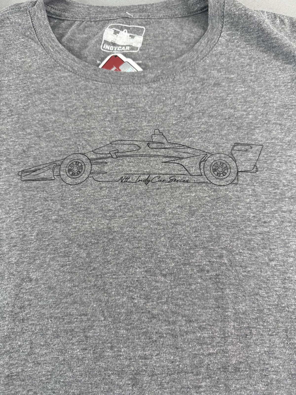 IndyCar Series Shirt Womens Large Gray Race Car Tee Graphic Licensed Official