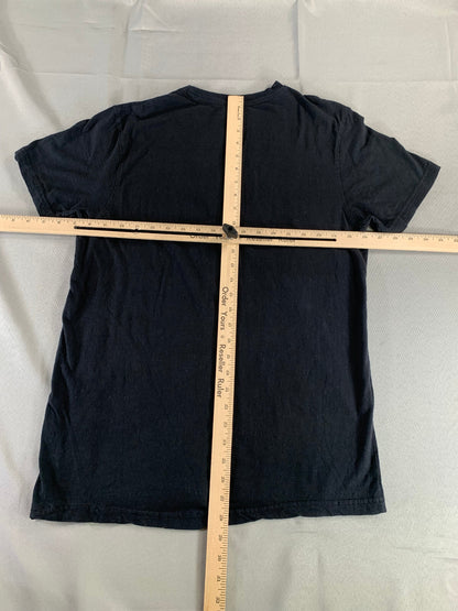 Beverly Hills Polo Club Men’s T-Shirt L Black Chest Pocket Logo 100% Cotton