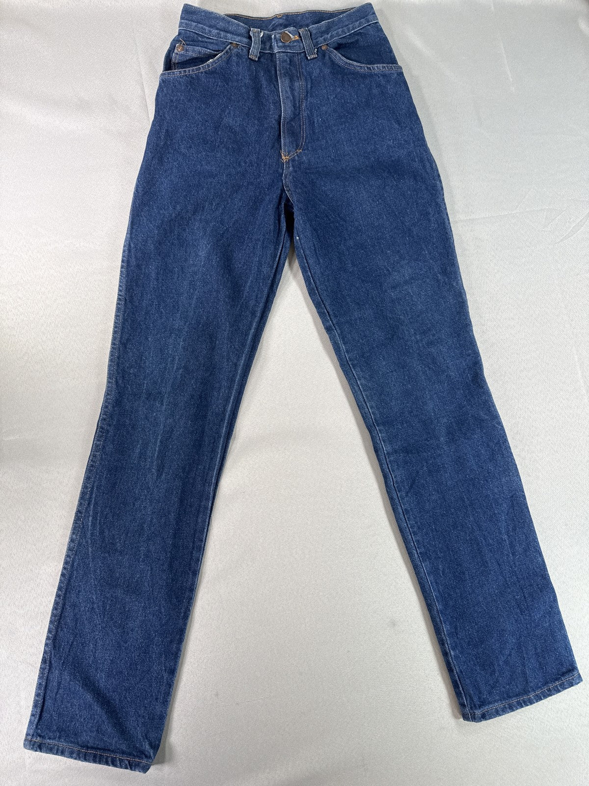 Unbranded High Rise Straight Leg Jeans Womens 8 Blue 100% Cotton Vintage Denim