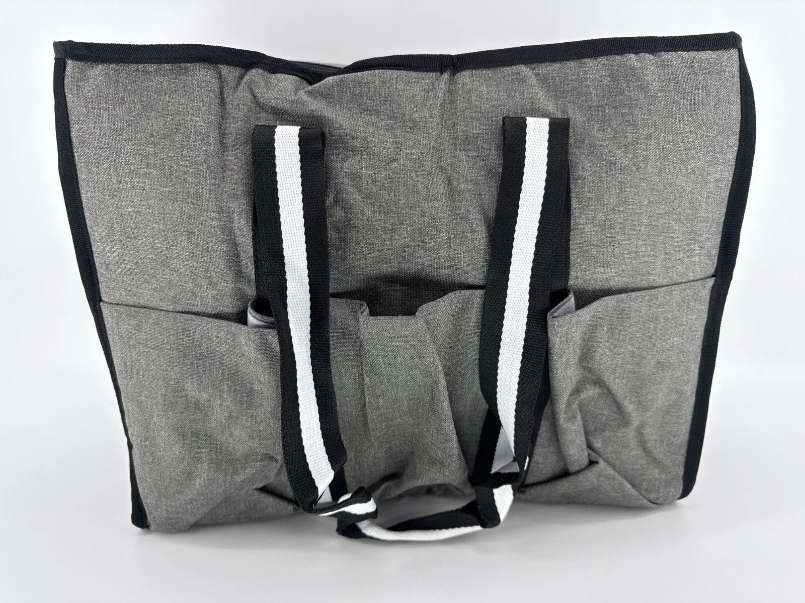 Trunab Gray Teacher Tote Bag Large Utility Work Organizer Pockets Shoulder Strap