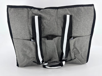 Trunab Gray Teacher Tote Bag Large Utility Work Organizer Pockets Shoulder Strap