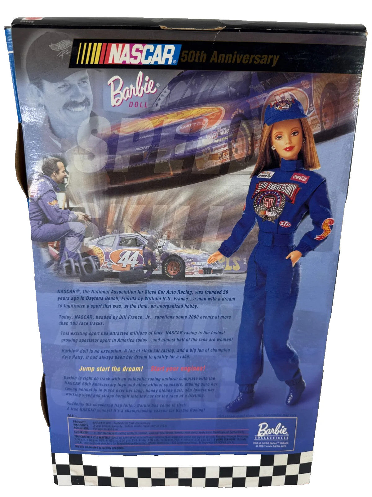 1998 Barbie NASCAR 50th Anniversary Collector Edition Doll Mattel Racing NIB