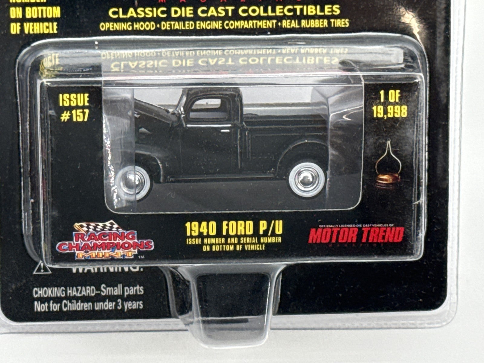 Racing Champions Mint Ford Motor Trend P/U Black Metal Die Cast Limited 148