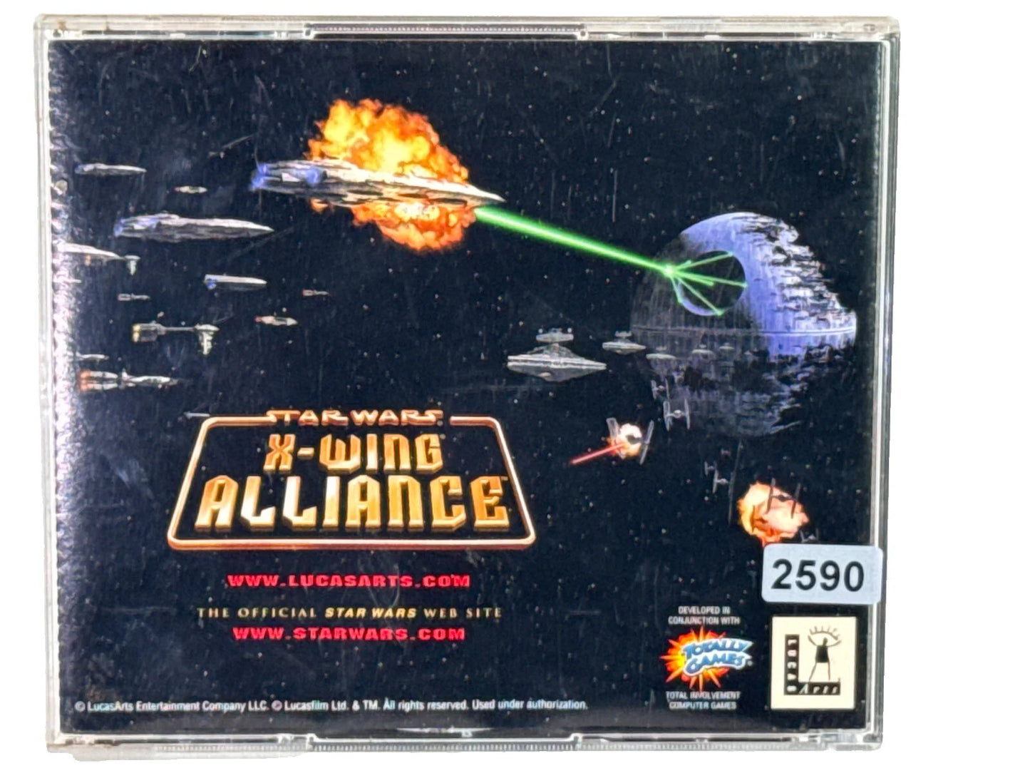 Star Wars X-Wing Alliance PC CD-ROM 2000 LucasArts 2-Disc Game Untested Hasbro