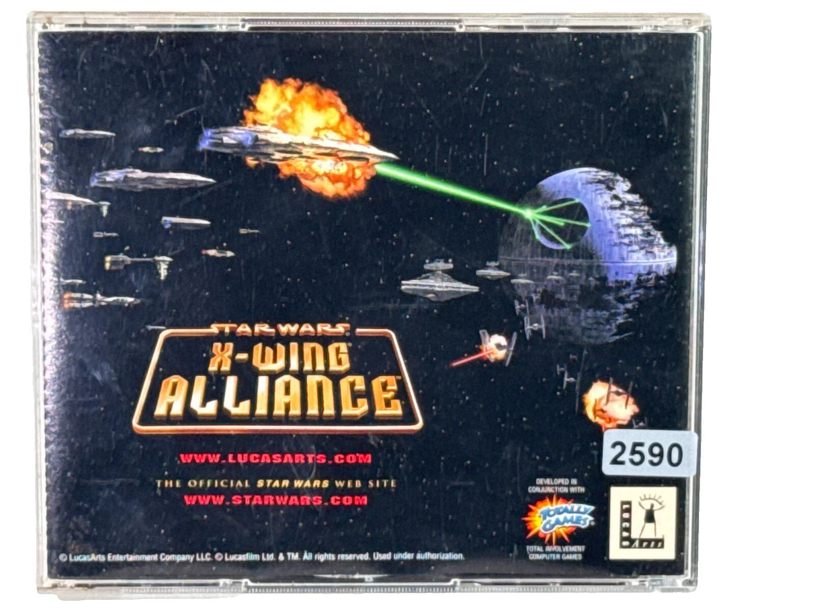Star Wars X-Wing Alliance PC CD-ROM 2000 LucasArts 2-Disc Game Untested Hasbro