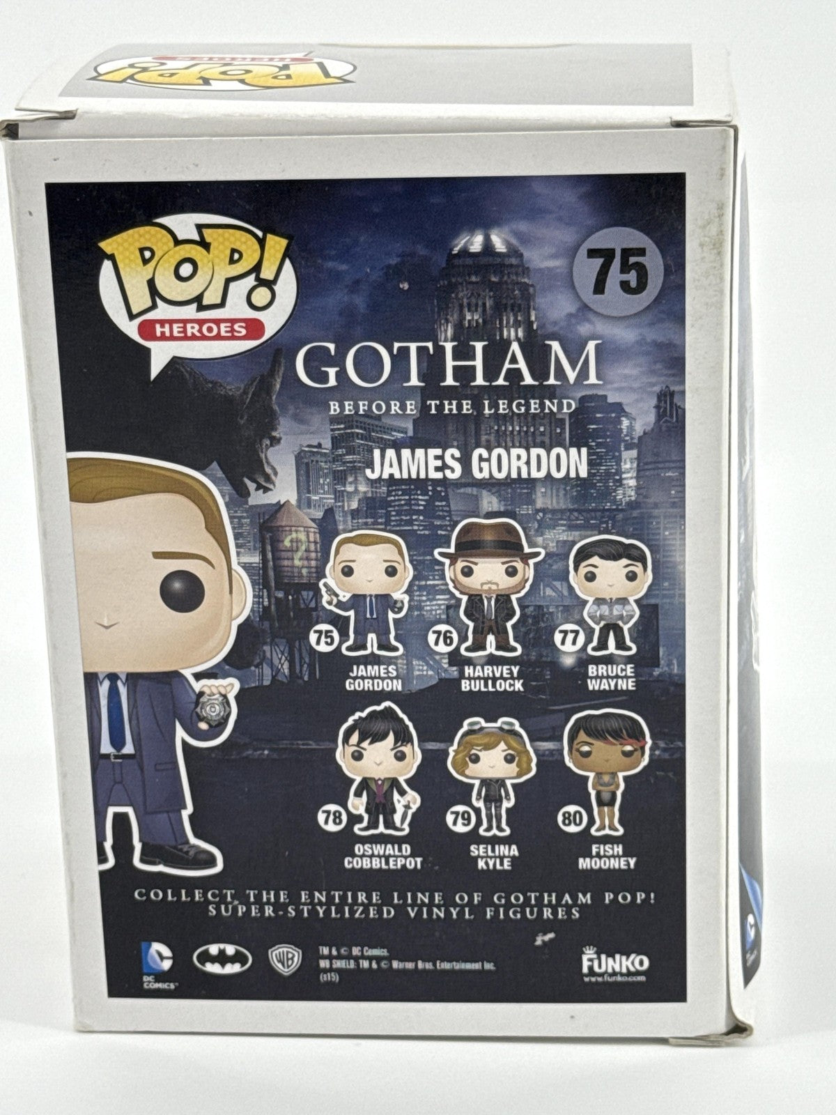 Funko Pop Heroes Gotham James Gordon #75 Vinyl Figure DC TV Show Blue Suit Red