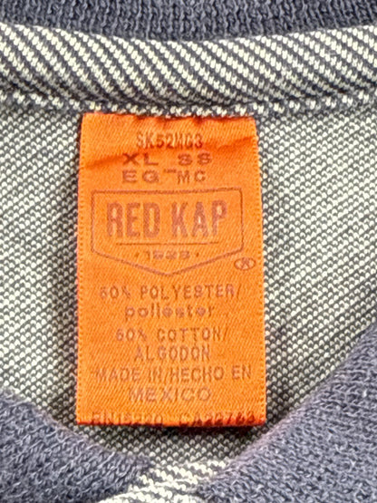 Red Kap Performance Knit Twill Polo Shirt Mens XL 38 Gray Polyester Cotton Solid