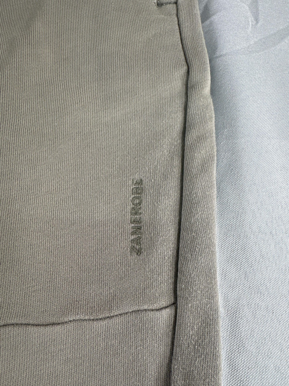 Zanerobe Pants Mens 29 Gray Jogger Sweatpants Drawstring Zip Pocket Tapered Fit