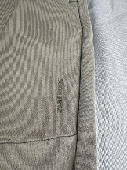Zanerobe Pants Mens 29 Gray Jogger Sweatpants Drawstring Zip Pocket Tapered Fit