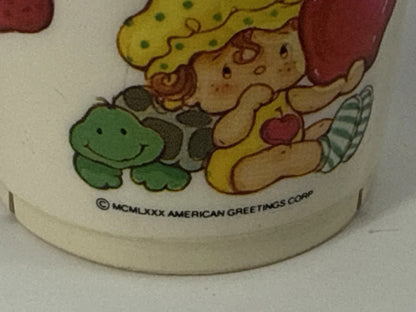 Strawberry Shortcake 1980 Plastic Cup Mug Deka Vintage American Greetings Pink