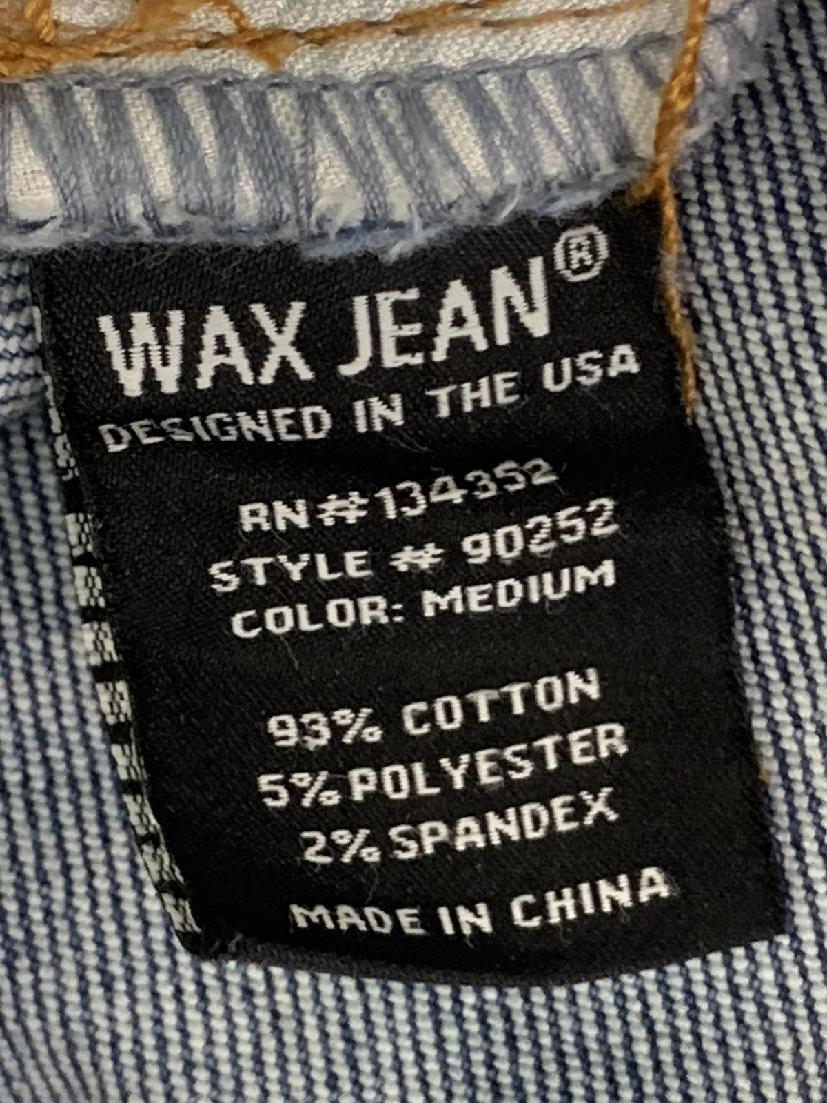 Wax Jean Collection Jeans Womens 9 Medium Distressed Ripped Denim Stretch Pants