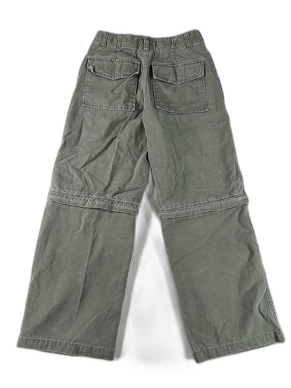 CHEROKEE Cargo Pants Mens 12 Olive Green 100% Cotton Relaxed Fit Convertible