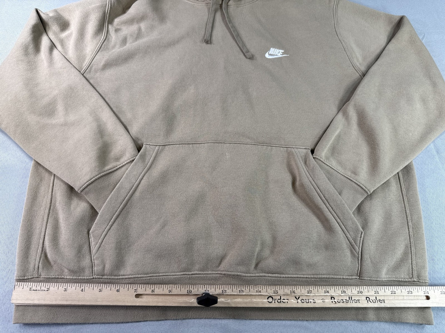 Nike BV2654 247 Pullover Hoodie Mens XXL TTG EEG Tan Cotton Blend Graphic Fleece