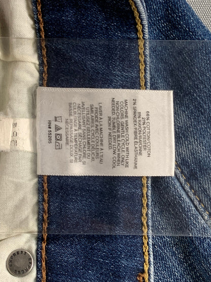 Express Skinny Hyper Stretch Jeans Womens 29x30 Dark Wash High Rise Denim Fit