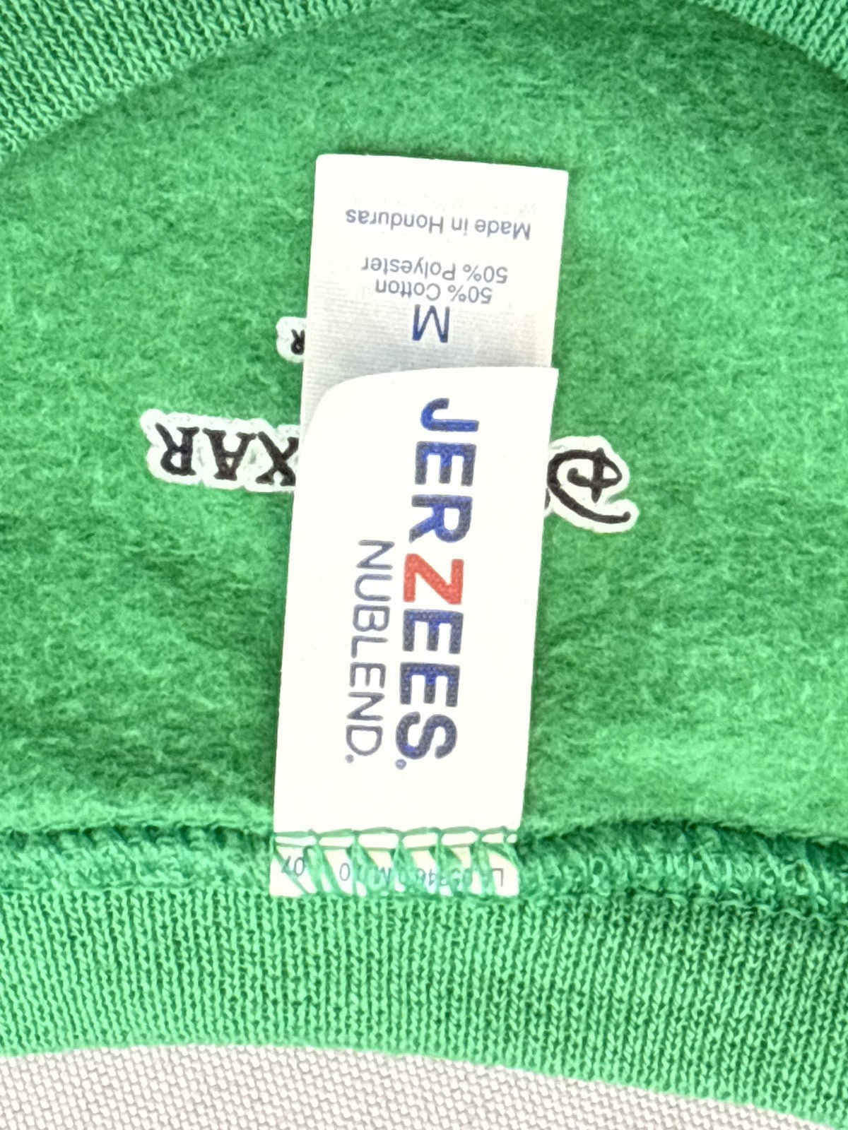 JERZEES Dinosaur Cartoon Sweatshirt M Green Cotton Polyester Pullover