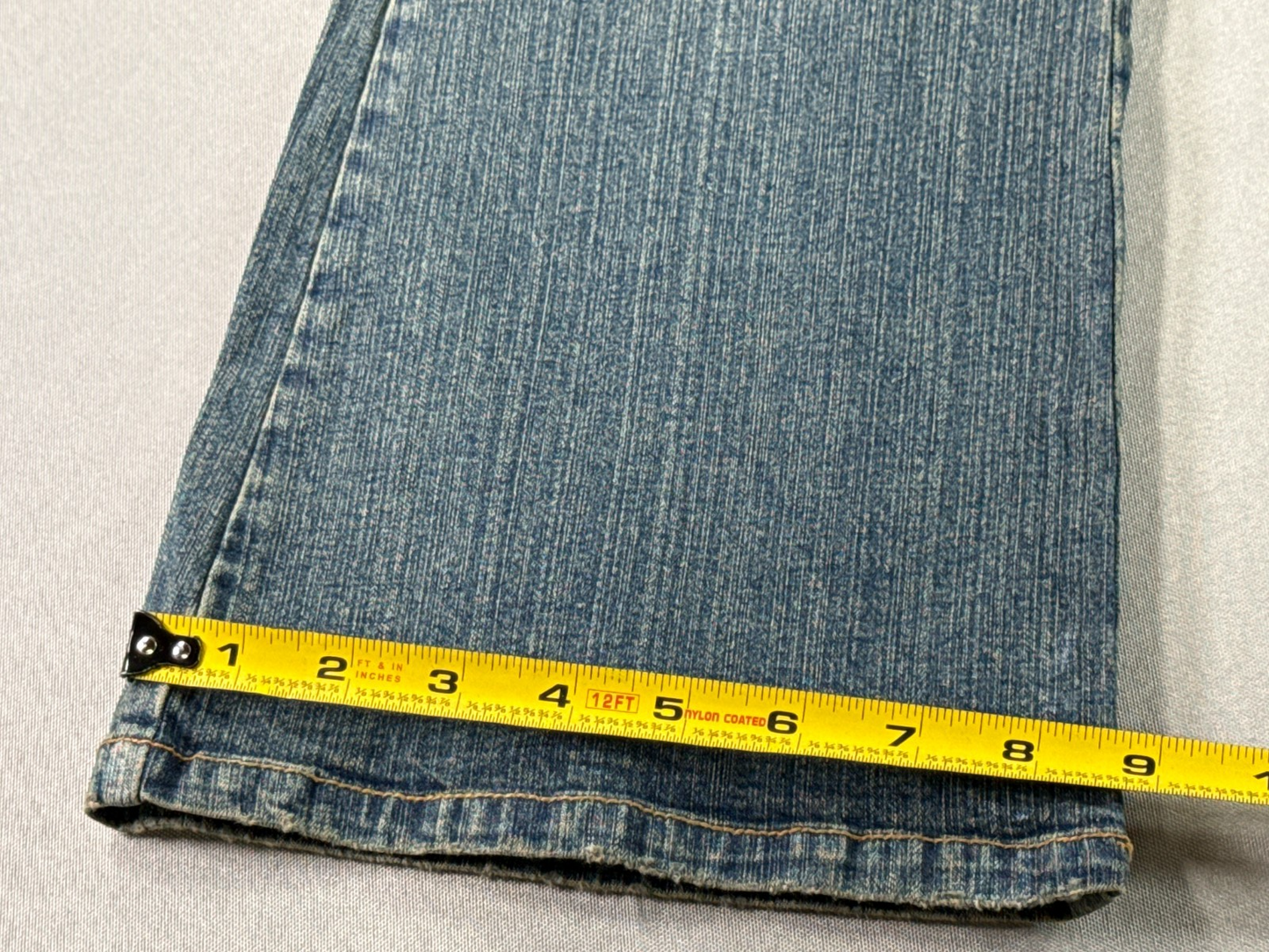 SO Wear It Declare It Flare Jeans Womens 3 Short Blue Stretch Bootcut Denim