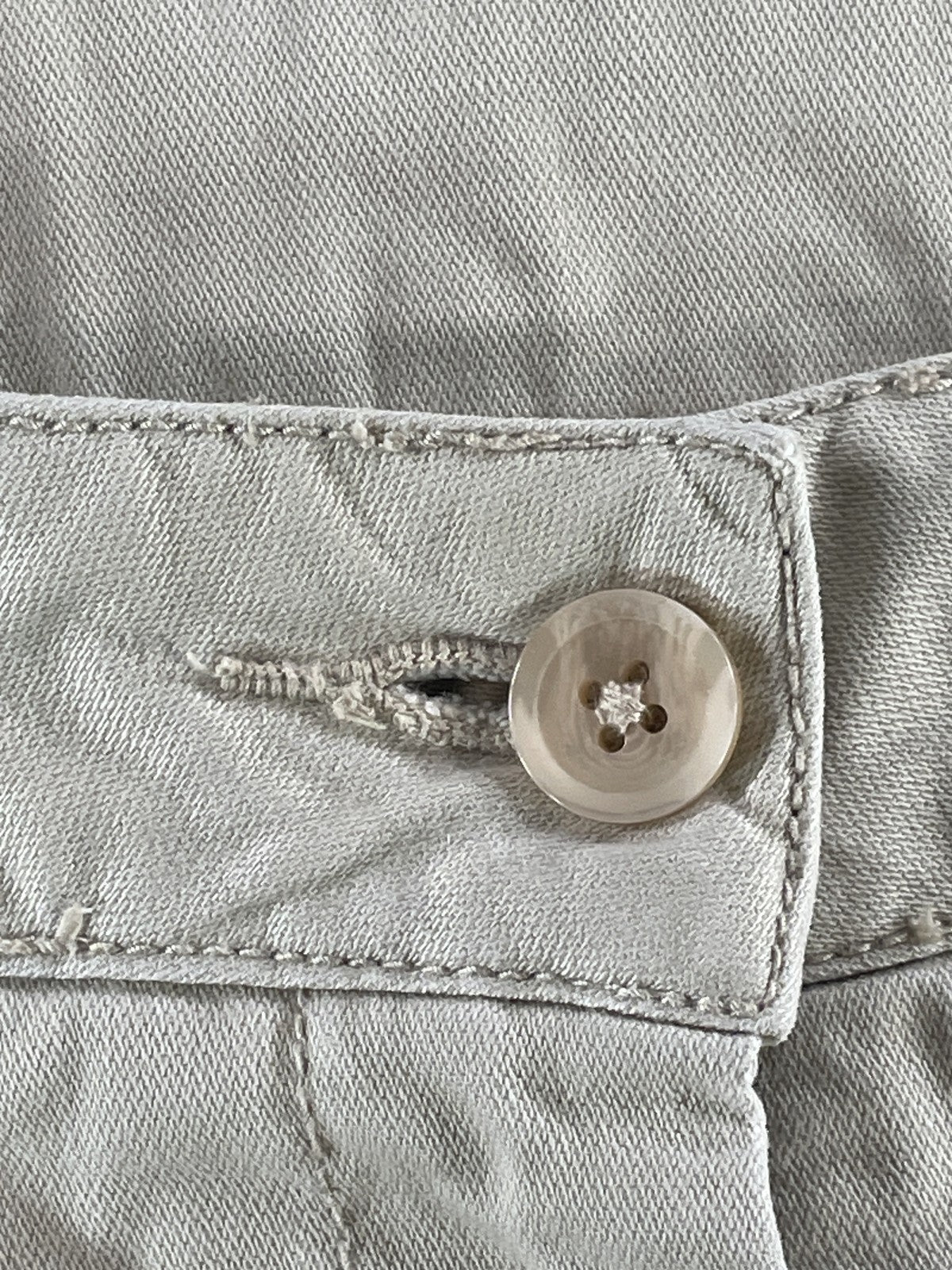 French Laundry Sport Pants Womens 12P Beige Cropped Stretch Casual Capri Cotton
