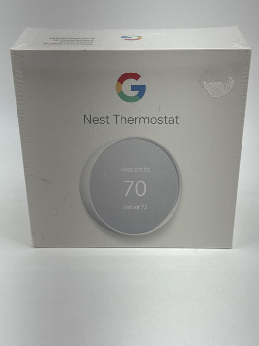 Google Nest Thermostat 4th Gen Snow White Smart Home Wi Fi Compatible Energy Box