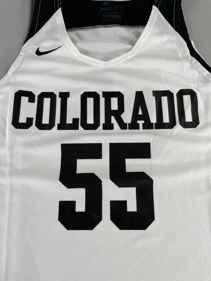 Nike Dri-FIT Colorado 55 White Black Sleeveless Basketball Jersey Womens M 80235