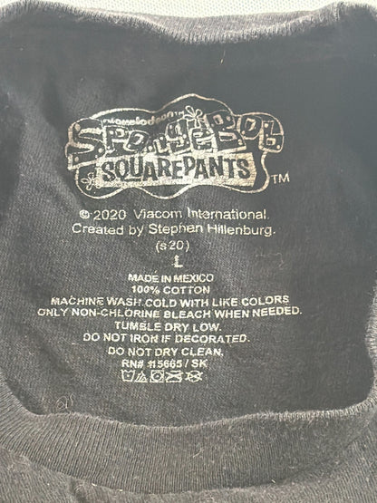 SpongeBob Squidward Bold Brash Painting Nickelodeon Mens Large Black Tee 2020