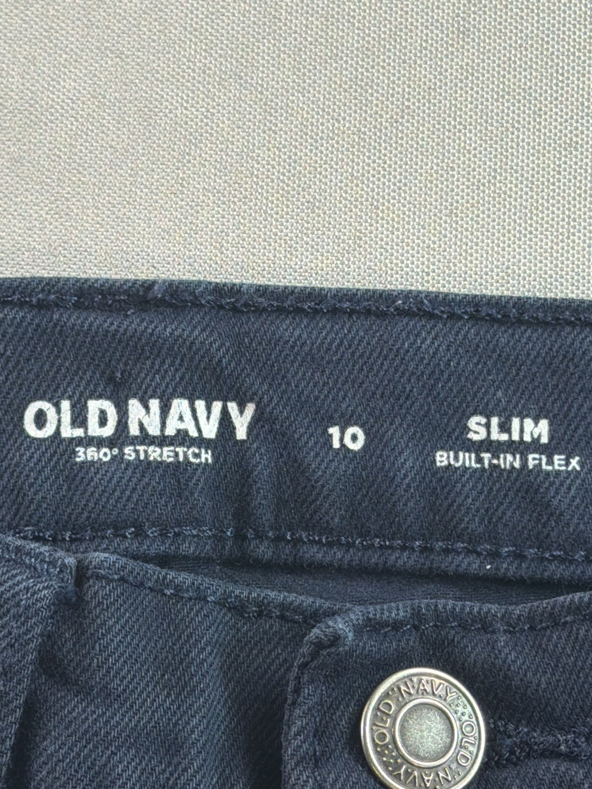 Old Navy Boys 10 Slim 360 Stretch Built-In Flex Jeans Navy Blue School Pants