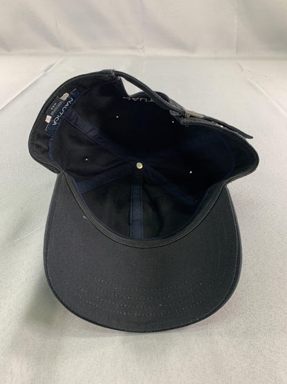 Nautica Hat Cap Strap Back Mens One Size Black Embroidered Sail Nautical Cotton