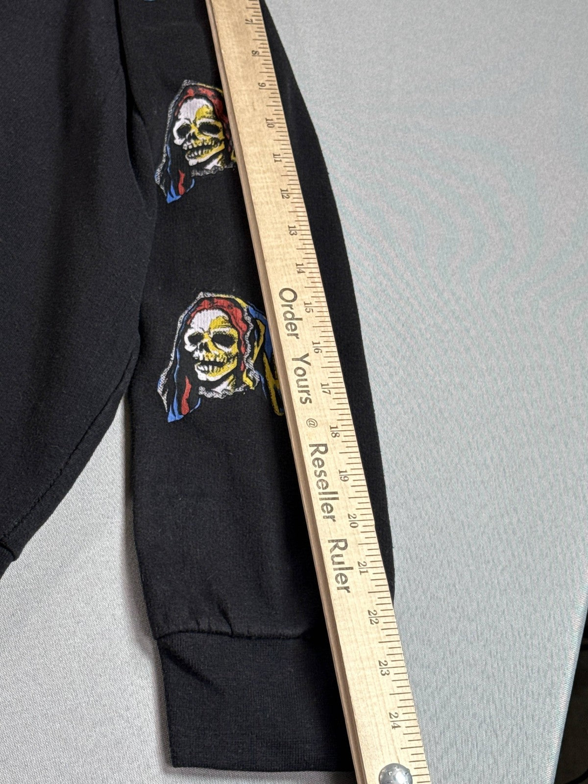 Steven Rhodes Let's Talk Skull Horror Hoodie XL Black Pullover Graphic Long