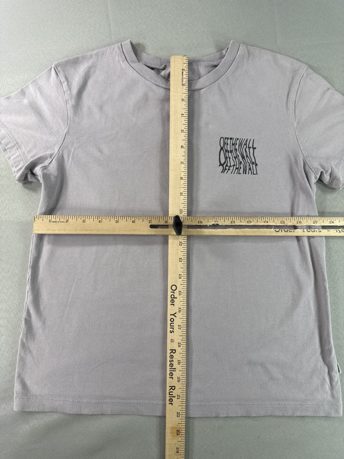 VANS Off The Wall Graphic Tee X SMALL Gray Cotton Crewneck Short Sleeve