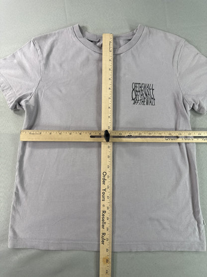 VANS Off The Wall Graphic Tee X SMALL Gray Cotton Crewneck Short Sleeve