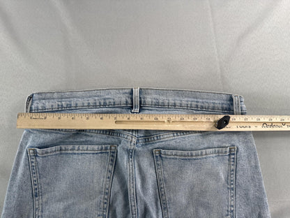 Old Navy Jeans Womens 14 Light Wash Sky Hi Straight Secret Slim Pockets Raw Hem