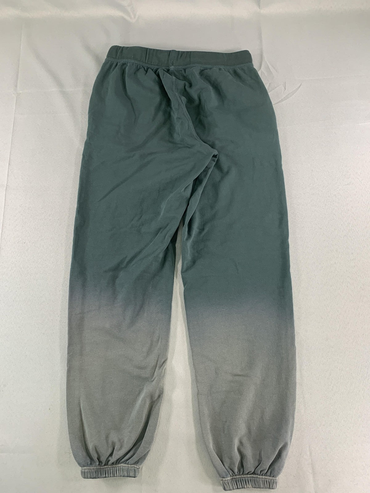 Electric & Rose Sweatpants Womens Small Green Gray Ombre Dip Dye Joggers Pockets