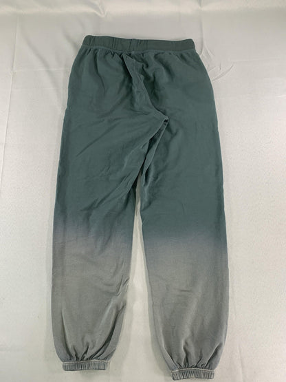Electric & Rose Sweatpants Womens Small Green Gray Ombre Dip Dye Joggers Pockets