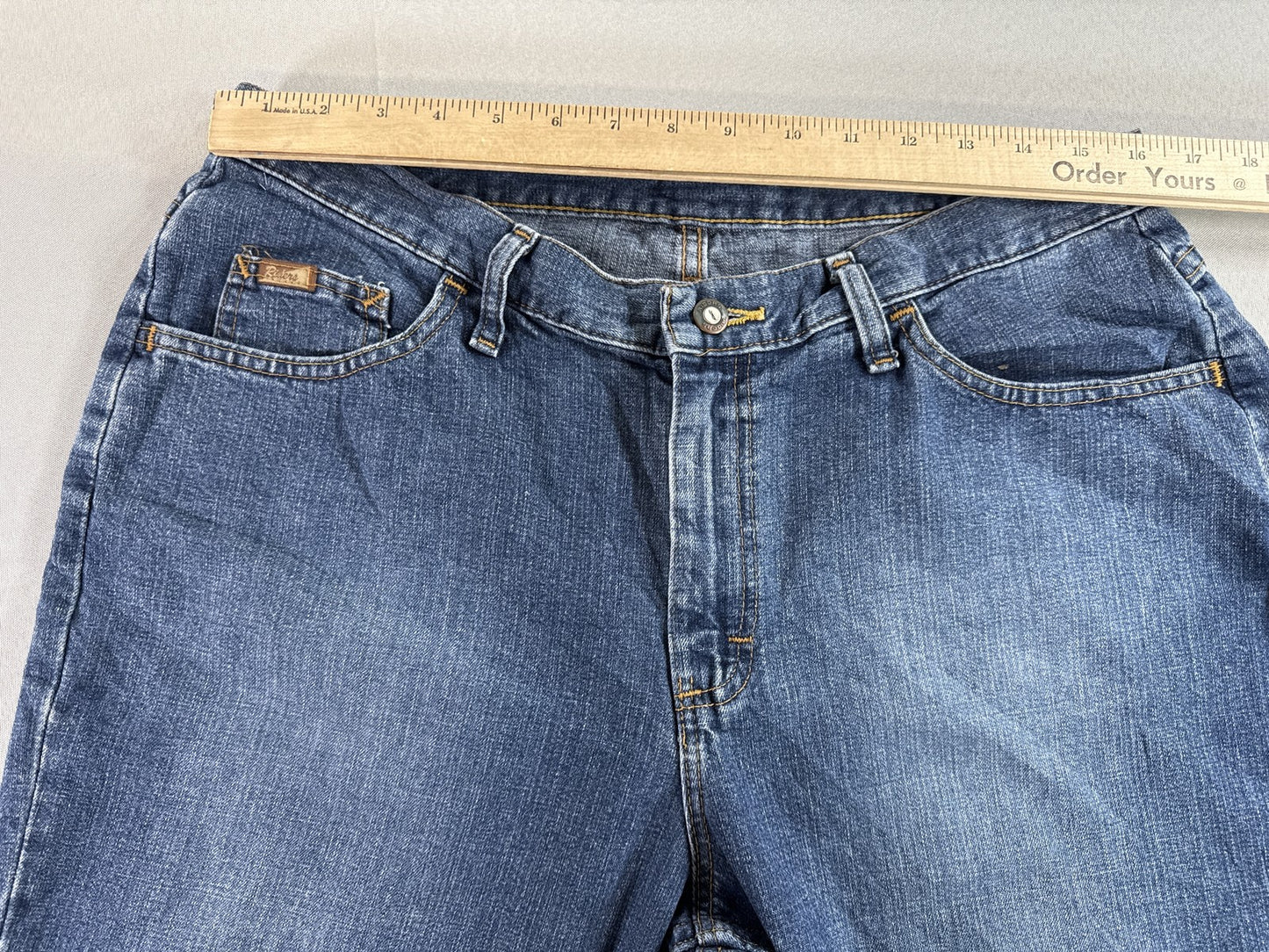 Riders Jeans 16 M Womens Blue Relaxed Fit High Rise Straight Leg Denim Pockets