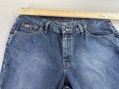 Riders Jeans 16 M Womens Blue Relaxed Fit High Rise Straight Leg Denim Pockets