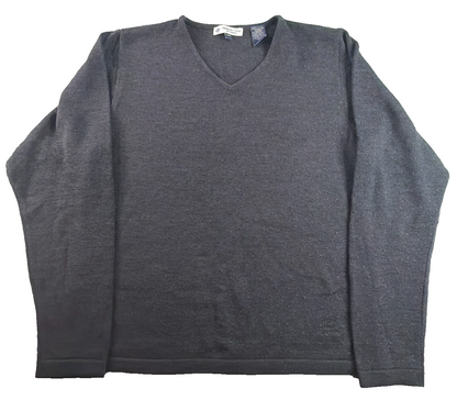 Resort Two Joey Rodolfo Gray Merino Wool V Neck Sweater Mens Medium USA