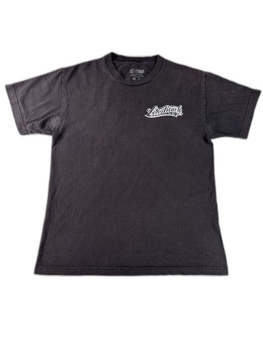 Long Beach Clothing Brewing Logo Graphic Tee M Black Cotton Regular Fit 100