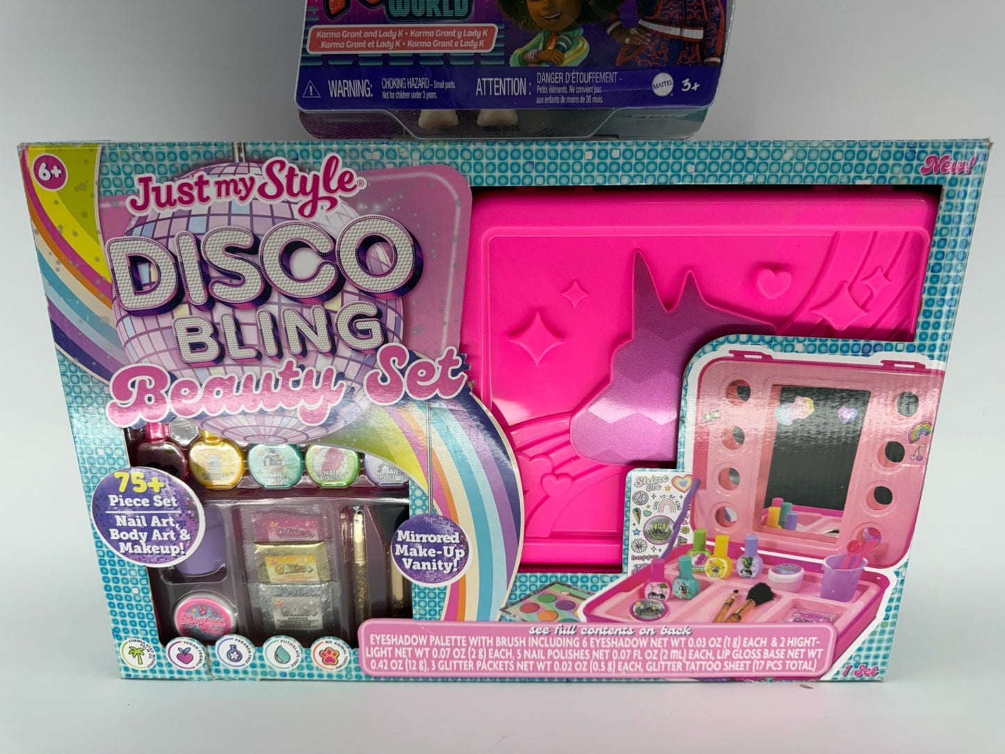 Karma's World Doll Set + Just My Style Disco Bling Beauty Kit Bundle Girls Toy