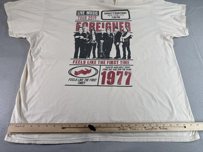 The Thread Shop Foreigner Band Tour Graphic Tee 2X White 100% Cotton Rock